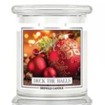 Średnia świeca zapachowa z dwoma knotami Deck The Halls 411g