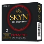 Skyn Intense Feel nielateksowe prezerwatywy z wypustkami 3szt