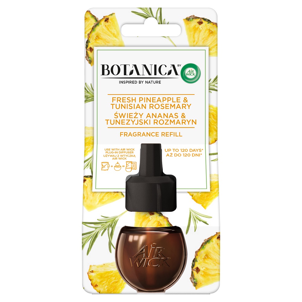 5901551618547881 Botanica wkład do elektrycznego odświeżacza Świeży Ananas & Tunezyjski Rozmaryn 19ml - obrazek 1