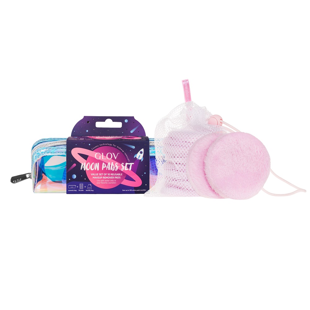 59215671675794820 Moon Pads Set zestaw płatki do zmywania makijażu 10szt. + woreczek do przechowywania + kosmetyczka - obrazek 1