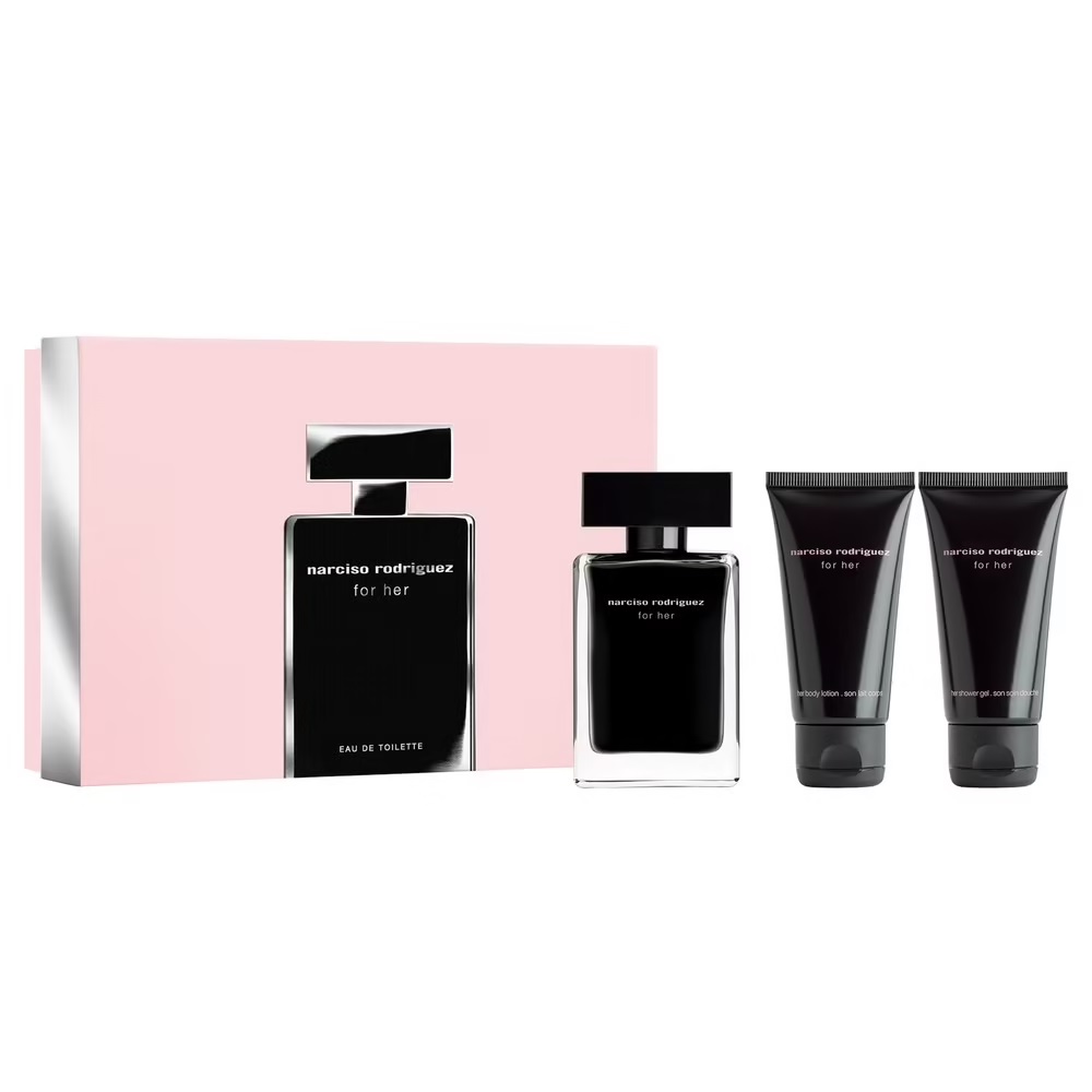 59223871703079236 For Her zestaw woda toaletowa spray 50ml + balsam do ciała 50ml + żel pod prysznic 50ml - obrazek 1