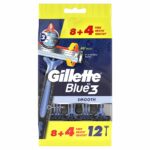 Blue 3 Smooth jednorazowe maszynki do golenia dla mężczyzn 12szt
