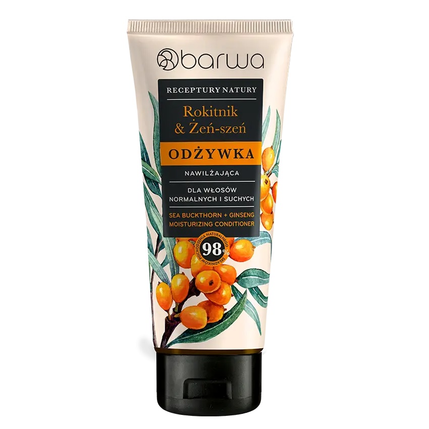 59379021752667150 Receptury Natury nawilżająca odżywka do włosów Rokitnik + Żeń-szeń 200ml - obrazek 1