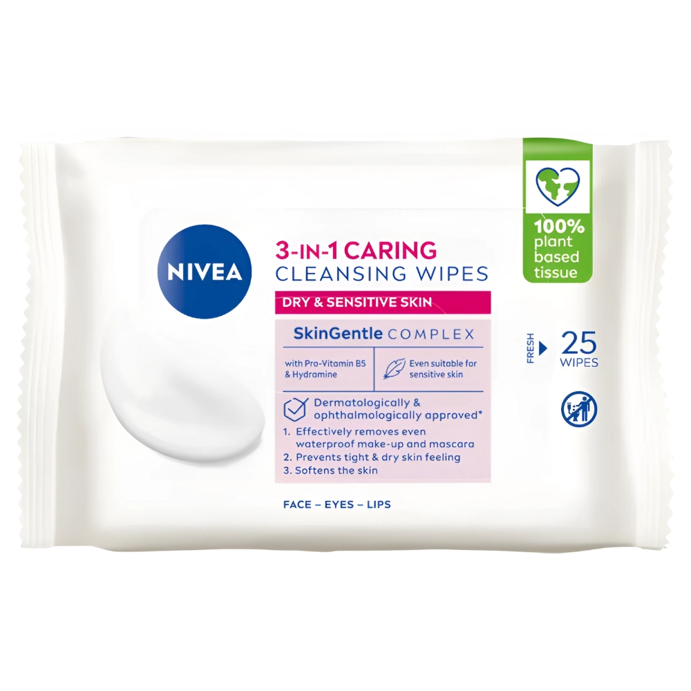 59380951753947146 Biodegradable Cleansing Wipes biodegradowalne łagodzące chusteczki do demakijażu 25szt - obrazek 1