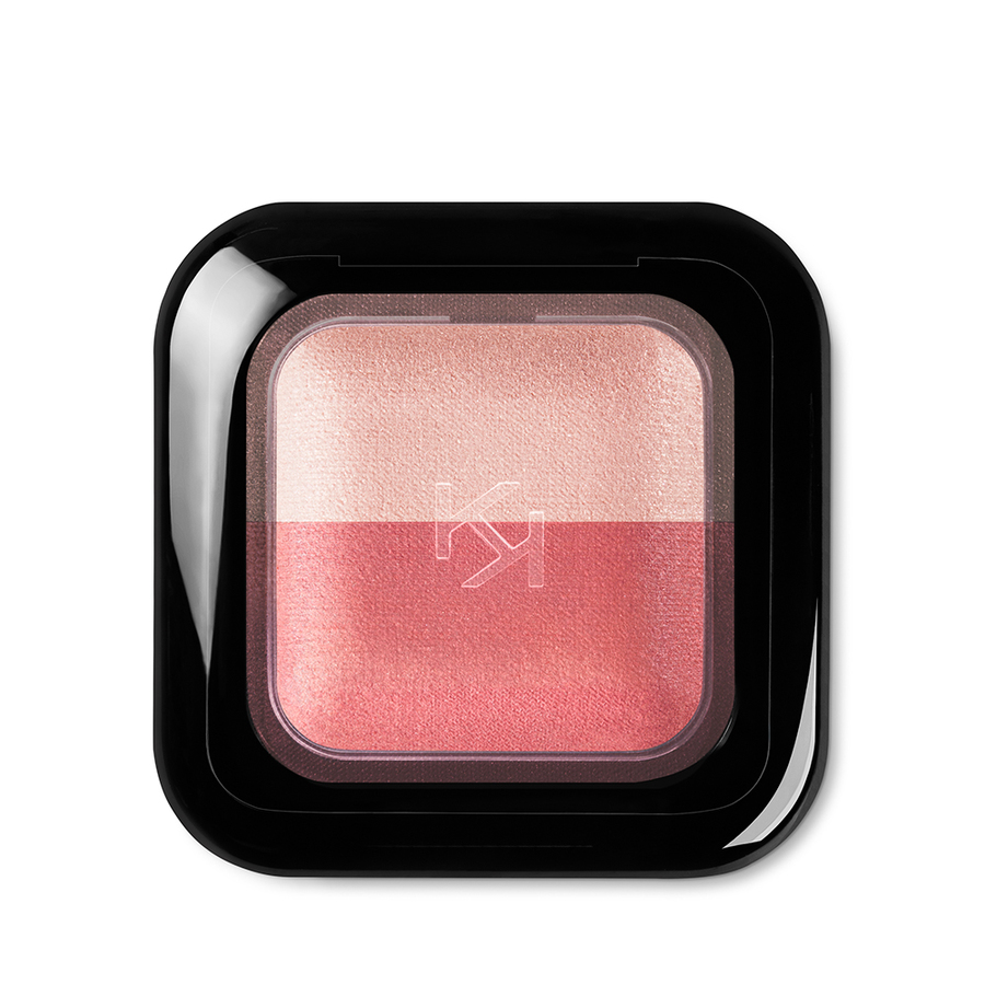 BRIGHT DUO BAKED EYESHADOW 01 Bright Duo Baked Eyeshadow wypiekany cień do powiek 01 Pearly Pink - Satin Coral 2.5g - obrazek 1