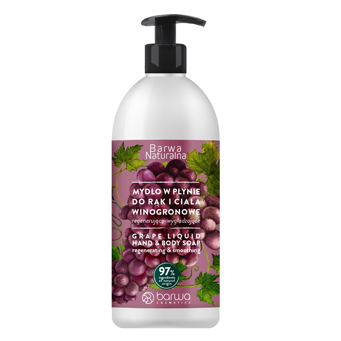 59398371678366667 Barwa Naturalna mydło winogronowe w płynie regenerujące 500ml - obrazek 1