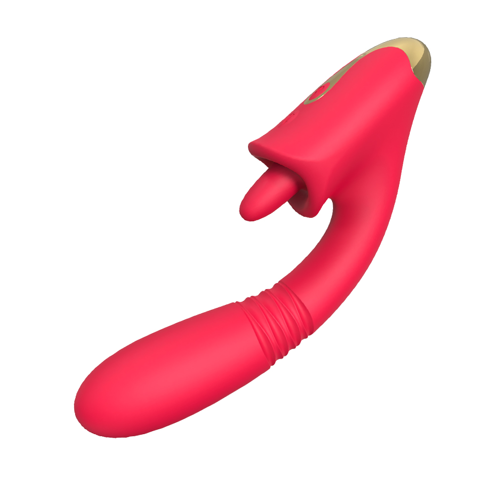 59434971725864054 Condince wibrator ze stymulatorem łechtaczki Red - obrazek 1