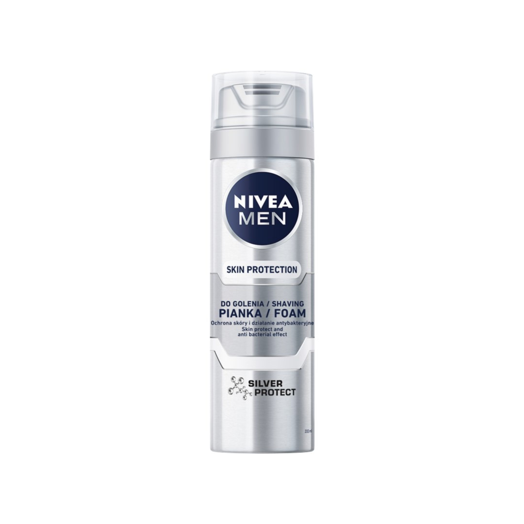 59498951652341376 Men Skin Protection pianka do golenia Silver Protect 200ml - obrazek 1