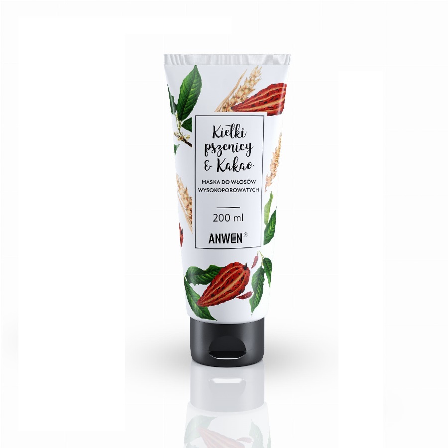 59580941650461257 Maska do włosów wysokoporowatych Kiełki Pszenicy i Kakao 200ml - obrazek 1