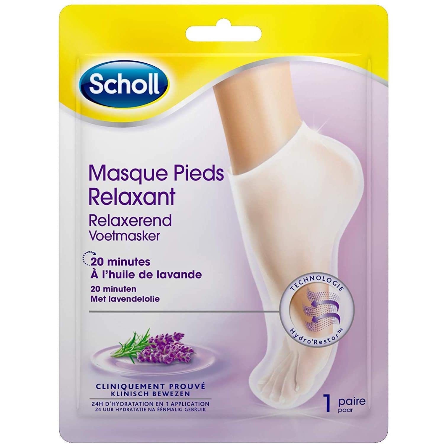 59866911685627216 Relaxing Foot Mask maska do stóp z lawendą 1 para - obrazek 1