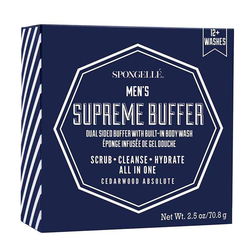 59992041679414290 12+ Men's Buffer gąbka nasączona mydłem do mycia ciała Supreme - obrazek 1