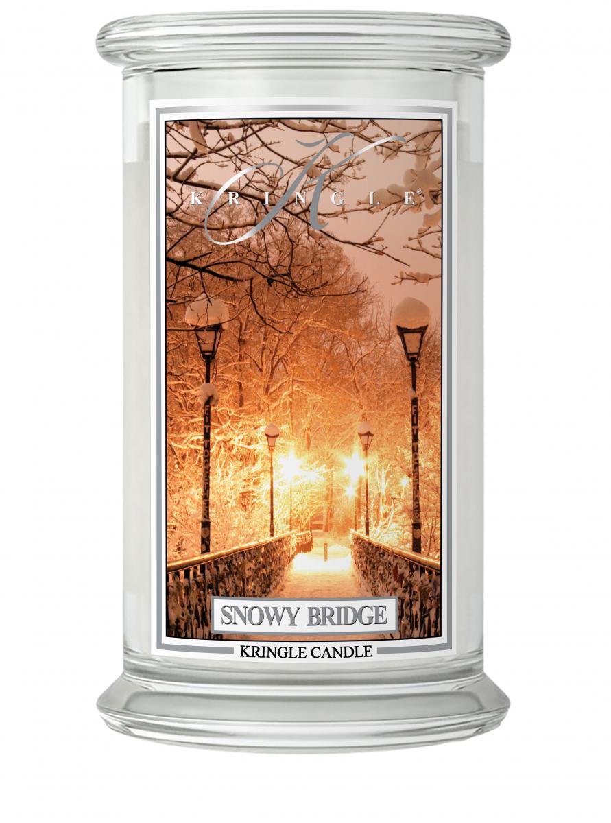 60076851602766718 Duża świeca zapachowa z dwoma knotami Snowy Bridge 623g - obrazek 1