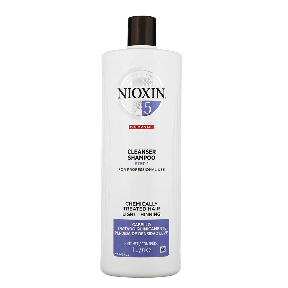 60140701657024883 System 5 Cleanser Shampoo oczyszczający szampon do włosów lekko przerzedzonych i poddanych zabiegom chemicznym 1000ml - obrazek 1