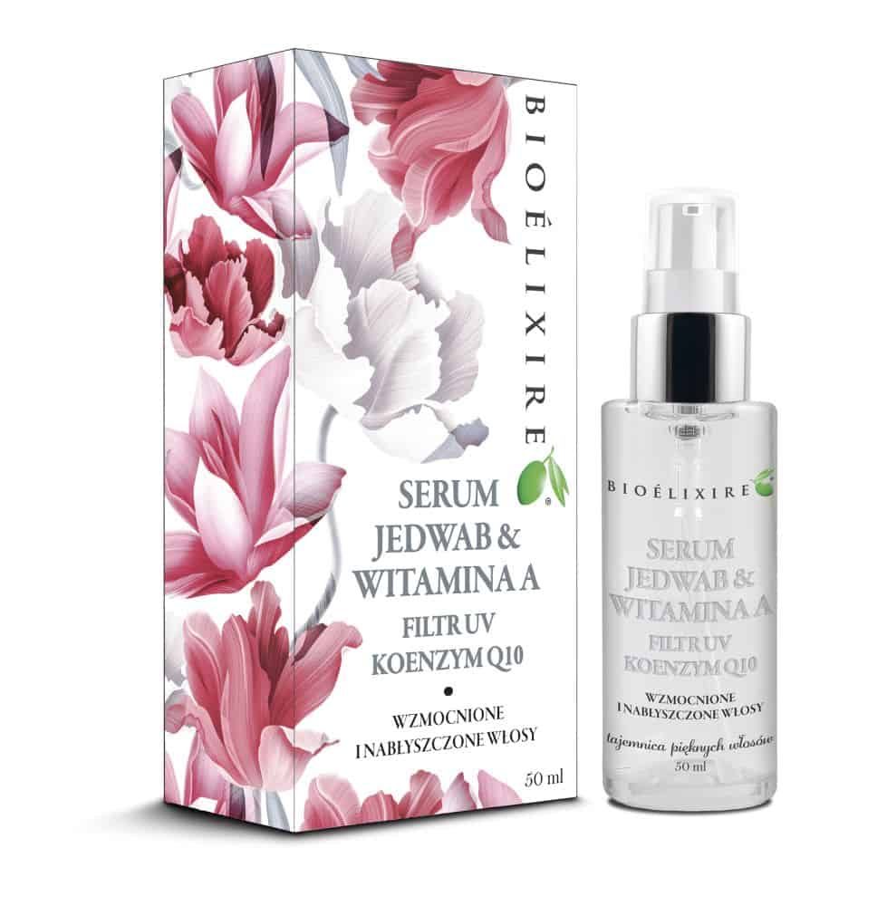 60204851648790446 Jedwab & Witamina A wzmacniające serum do włosów wzbogacone o filtr UV i koenzym Q10 50ml - obrazek 1