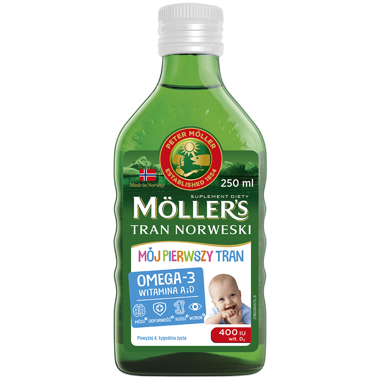 60277301667827165 Mój Pierwszy Tran Norweski suplement diety dla dzieci 250ml - obrazek 1