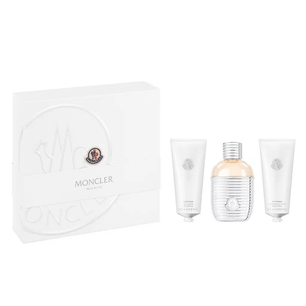 60305121759773517 Pour Femme zestaw woda perfumowana spray 100ml + żel pod prysznic 100ml + krem do ciała 100ml - obrazek 1