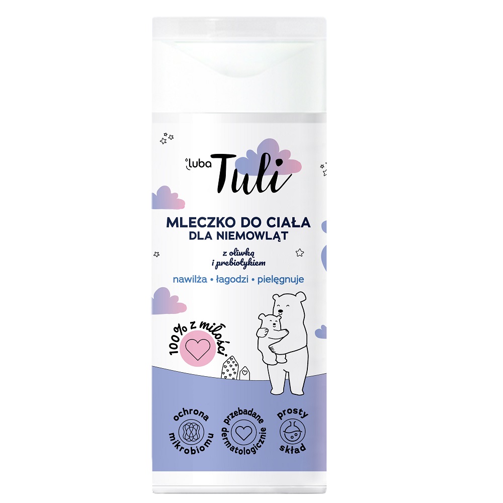 6035551674653912 Tuli mleczko do ciała dla niemowląt z oliwką i prebiotykiem 200ml - obrazek 1