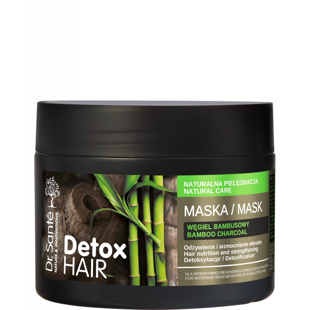 60398201618383565 Detox Hair Mask regenerująca maska do włosów Węgiel Bambusowy 300ml - obrazek 1