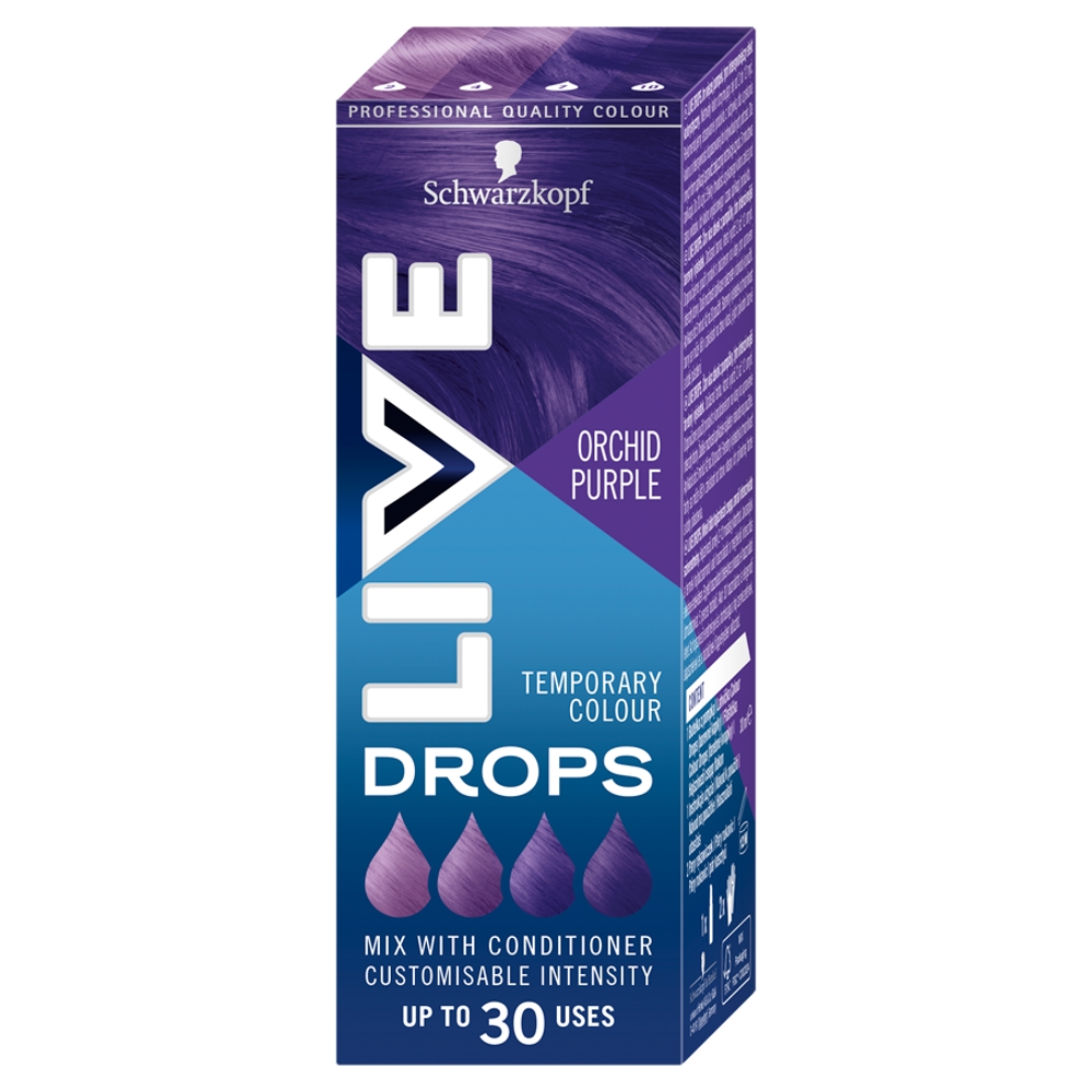 60410741748360912 Live Drops krople do nietrwałej koloryzacji włosów Orchid Purple 30ml - obrazek 1
