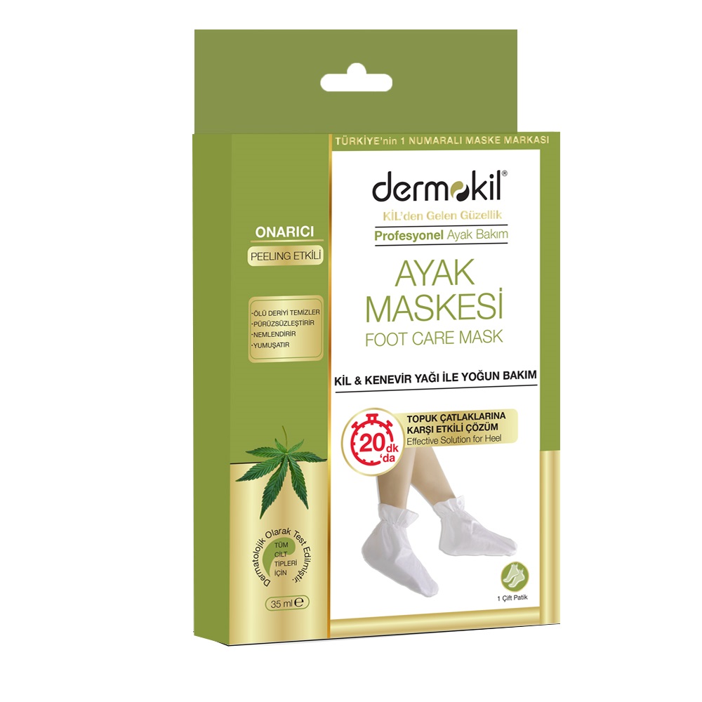 60664831691133329 Peeling Foot Mask peelingująca maska do stóp Clay&Hemp Oil 35ml - obrazek 1