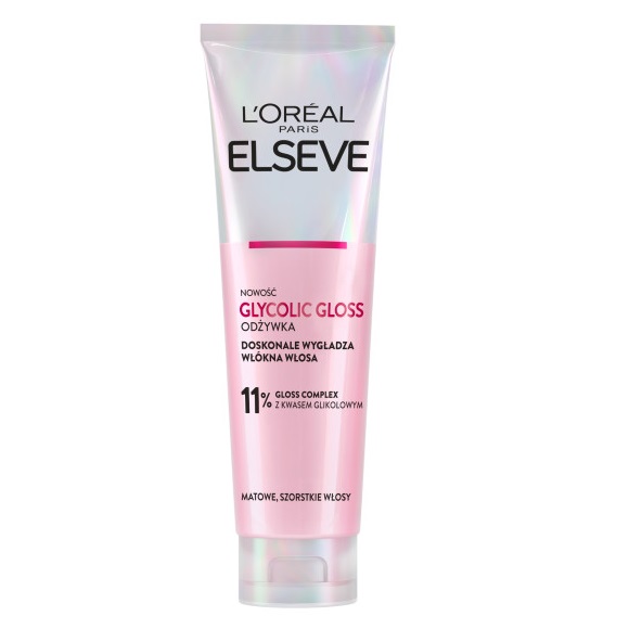 60740681711427643 Elseve Glycolic Gloss odżywka do włosów szorstkich i matowych 150ml - obrazek 1