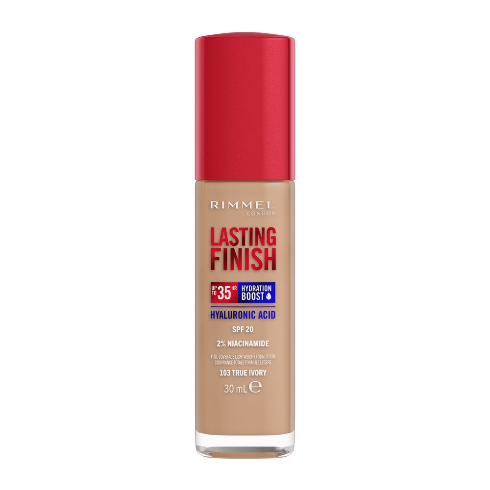 60835751695894690 Lasting Finish 35H silnie nawilżający i długotrwale kryjący podkład do twarzy z filtrem SPF20 103 True Ivory 30ml - obrazek 1