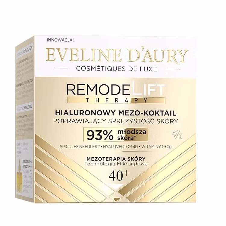 60936771741973643 Eveline d'Aury Remodelift Therapy hialuronowy mezo-koktail poprawiający sprężystość skóry 40+ 50ml - obrazek 1