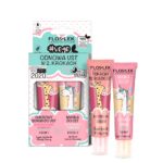 Vege Lip Care zestaw odnowa ust w 2 krokach cukrowy scrub nastrojowy wiśniowy + maska do ust cytrynowa odnowa 2x14g