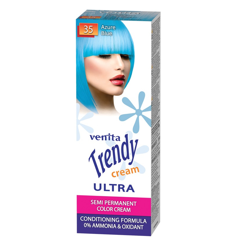 61026151677818187 Trendy Cream krem do koloryzacji włosów 35 Azure Blue - obrazek 1