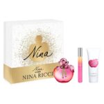 Nina Illusion zestaw woda perfumowana spray 80ml + balsam do ciała 75ml + woda perfumowana roll-on 10ml