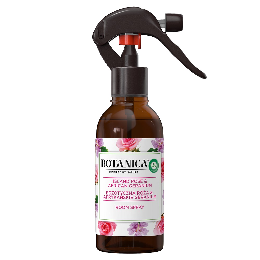 61097061618554458 Botanica Room Spray odświeżacz powietrza w sprayu Egzotyczna Róża & Afrykańskie Geranium 236ml - obrazek 1