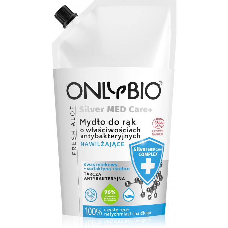 61123941606297600 Silver Med Care+ nawilżające mydło do rąk o właściwościach antybakteryjnych Refill 500ml - obrazek 1
