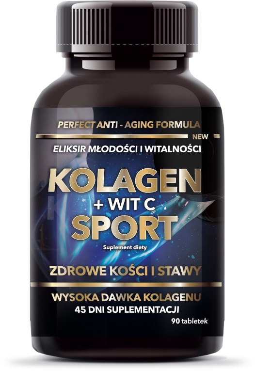 61135641612366439 Kolagen + Witamina C Sport suplement diety 90 tabletek - obrazek 1