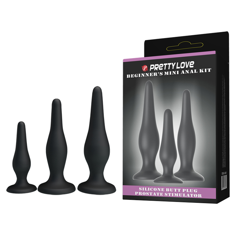 61302741621927278 Begginer's Mini Anal Kit zestaw korków analnych 85mm + 115mm + 130mm - obrazek 1