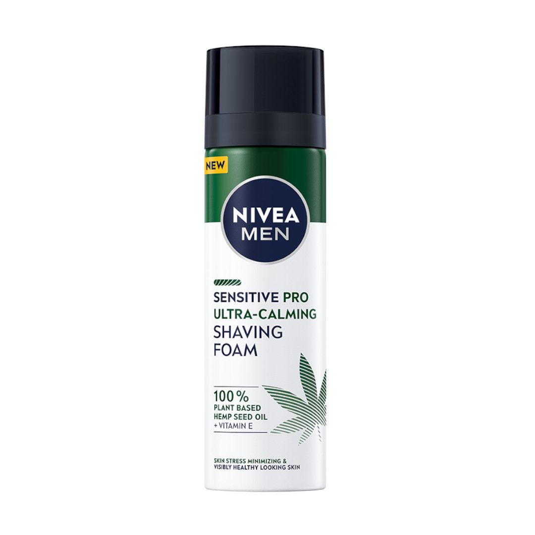 61500781652250426 Men Sensitive Pro Ultra-Calming Shaving Foam pianka do golenia z olejem z nasion konopnych 200ml - obrazek 1