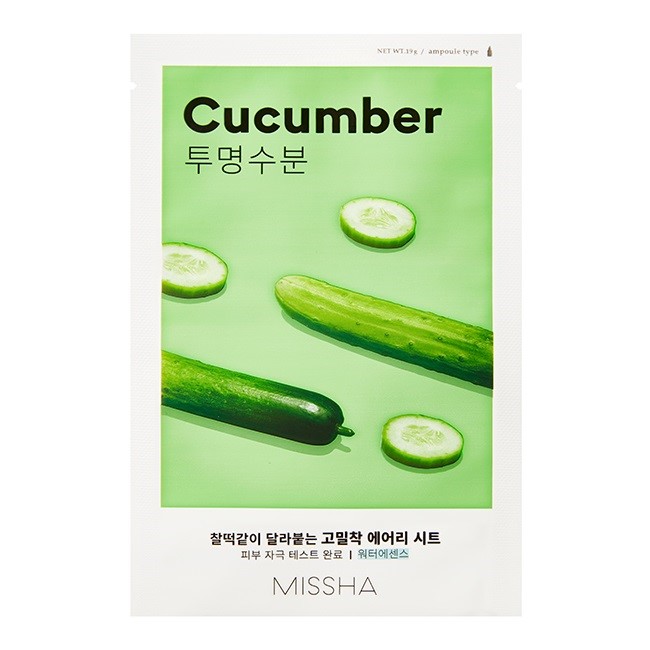 61504601706522588 Airy Fit Sheet Mask nawilżająca maseczka w płachcie z ekstraktem z ogórka Cucumber 19ml - obrazek 1