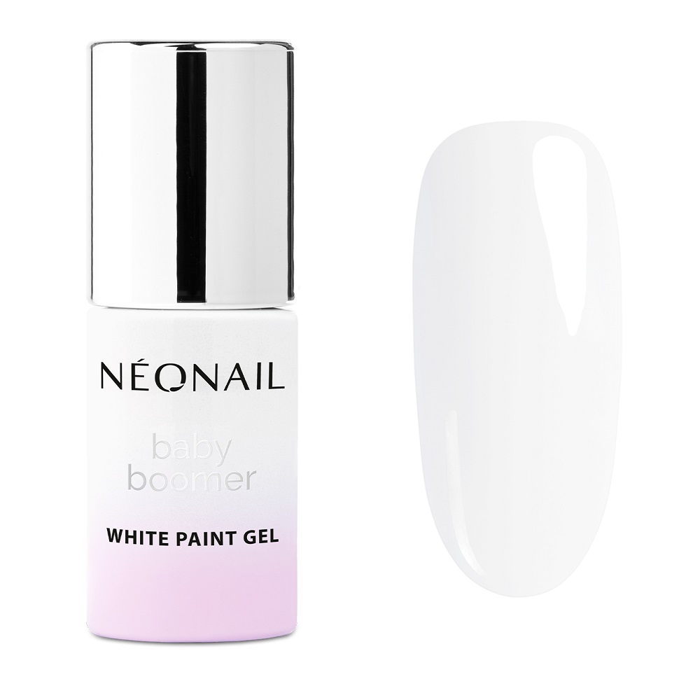 61520601710165349 Baby Boomer White Paint Gel biały żel do zdobień 6.5ml - obrazek 1
