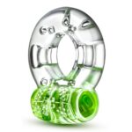 Play With Me Arouser Vibrating C-Ring wibrująca opaska na penisa Green