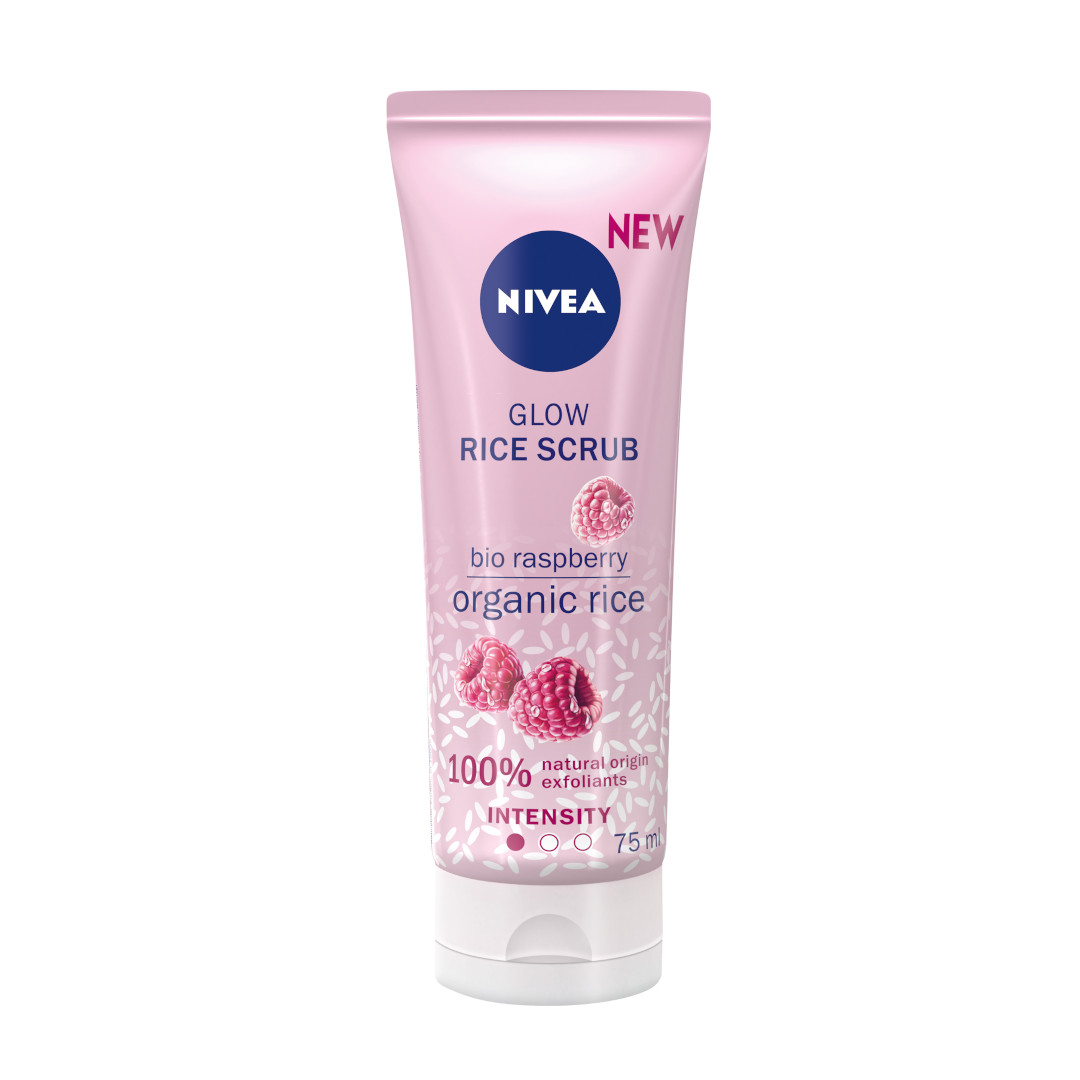 61678031652337249 Glow Rice Scrub rozświetlający peeling ryżowy do twarzy z bio malinami 75ml - obrazek 1