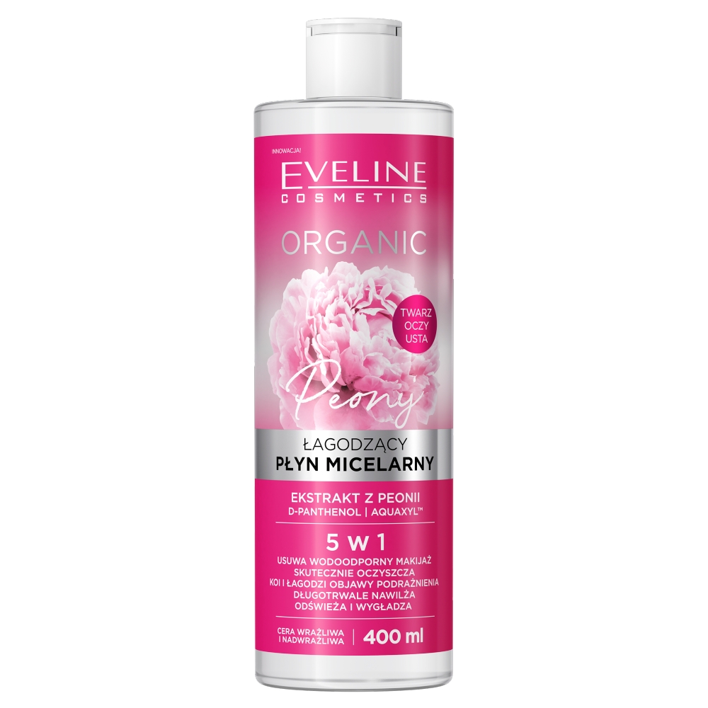 61890801646644491 Organic łagodzący płyn micelarny do demakijażu z peonią 400ml - obrazek 1