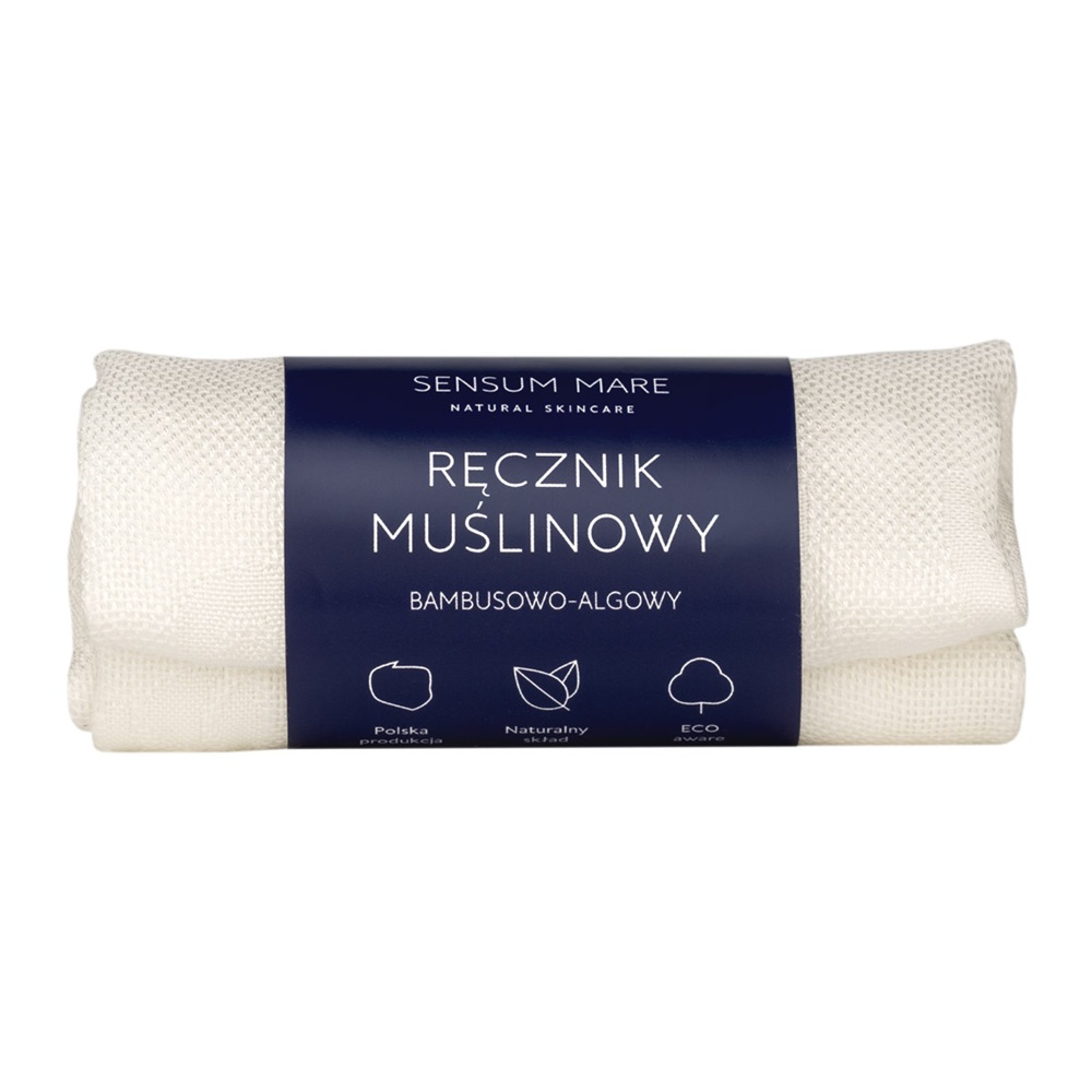 62004001756718355 Algopure ręcznik muślinowy bambusowo-algowy do twarzy - obrazek 1