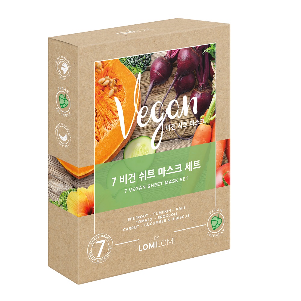 62175441595840818 7 Vegan Sheet Mask Set zestaw vegańskich maseczek w płachcie 7szt. - obrazek 1