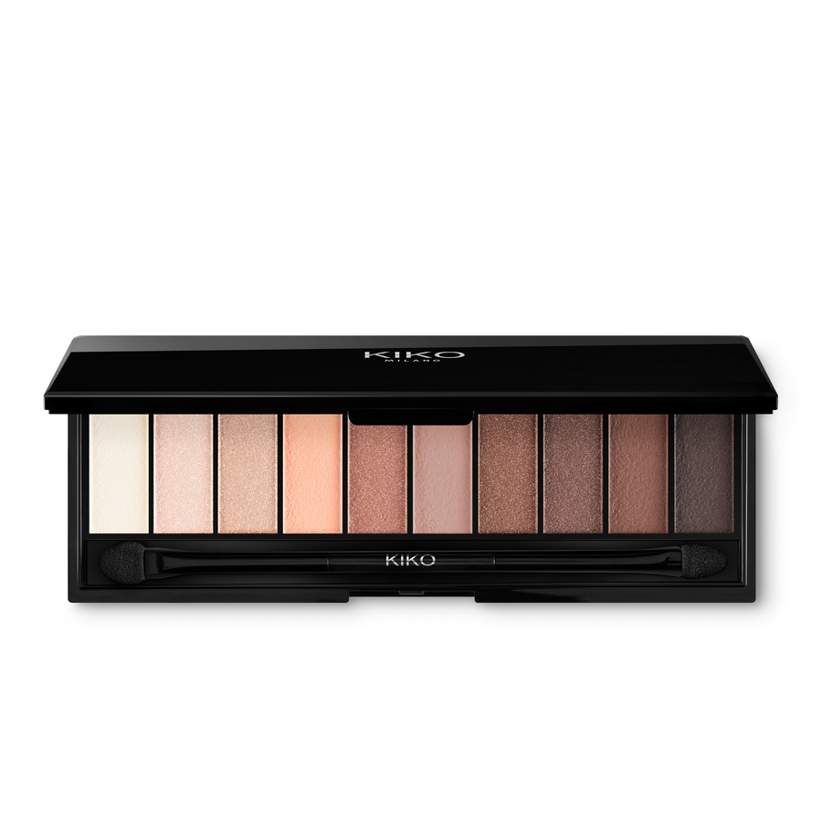 Eyes - EYESHADOW PALETTE 02 Smart Eyeshadow Palette paleta 10 cieni do powiek z podwójnym aplikatorem 02 Warm Tones 7g - obrazek 1
