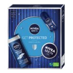 Men Get Protected zestaw Protect & Care żel pod prysznic 3w1 250ml + Protect & Care antyperspirant w kulce 50ml + Men Creme krem do ciała i twarzy 75ml