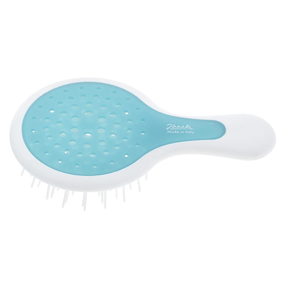 62226631678884487 Mini Superbrush mała szczotka do rozczesywania włosów Biało-Niebieska - obrazek 1