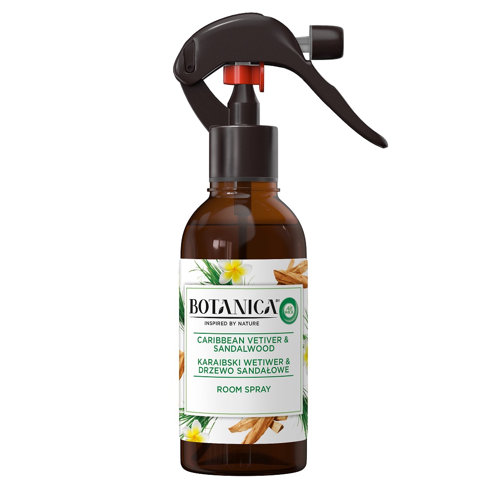 62263581618554326 Botanica Room Spray odświeżacz powietrza w sprayu Karaibski Wetiwer & Drzewo Sandałowe 236ml - obrazek 1