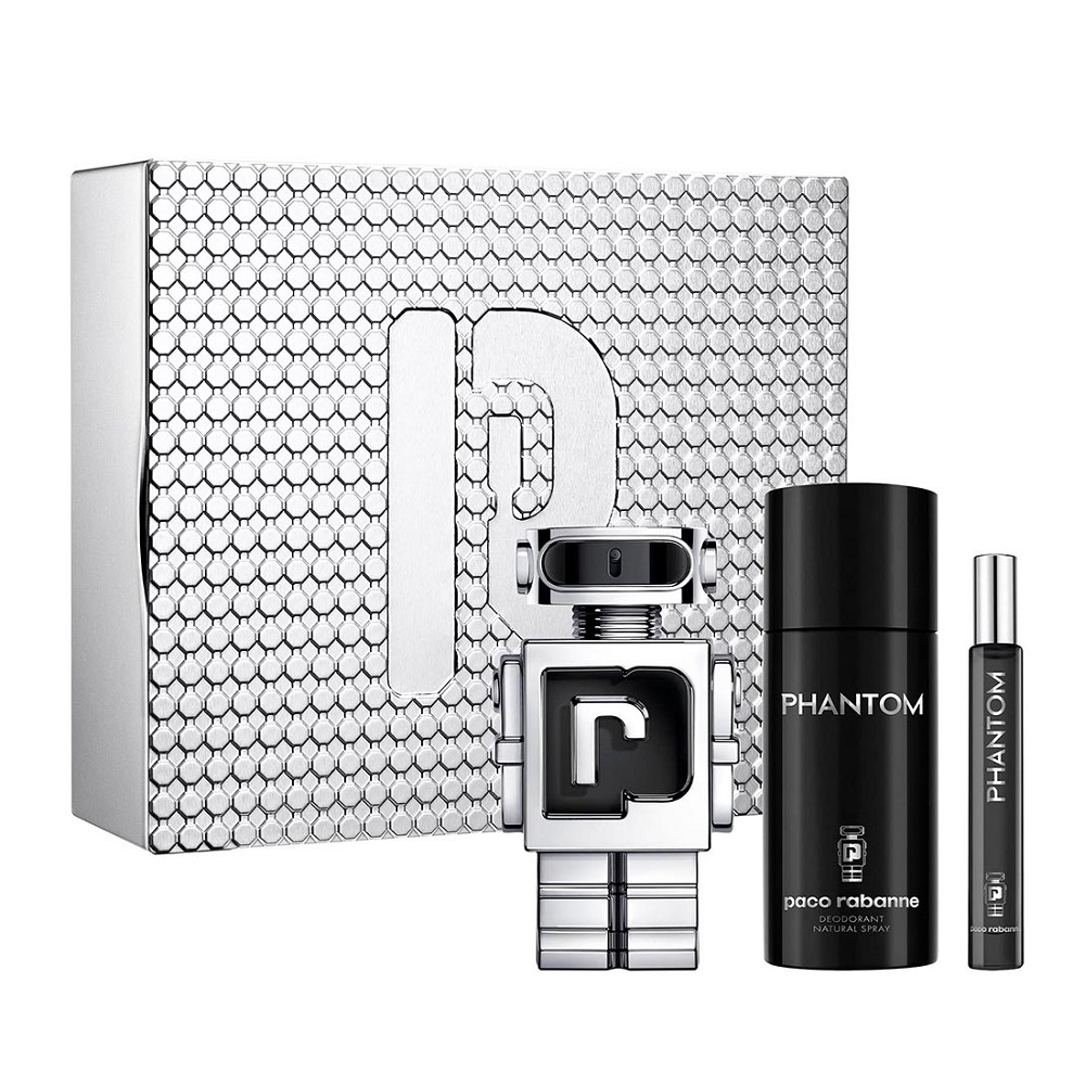 62295591731496500 Phantom zestaw woda toaletowa spray 100ml + dezodorant spray 150ml + woda toaletowa 10ml - obrazek 1