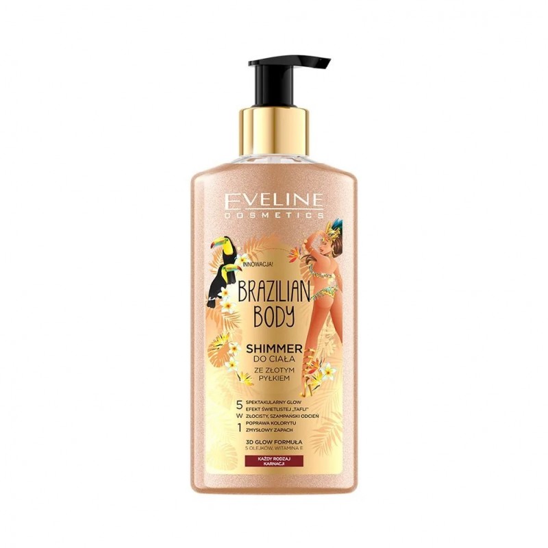 62353151651216062 Brazilian Body shimmer do ciała ze złotym pyłkiem 150ml - obrazek 1