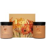 Lady Sweet Oranges zestaw świeczka sojowa 200ml + balsam do ciała 200ml