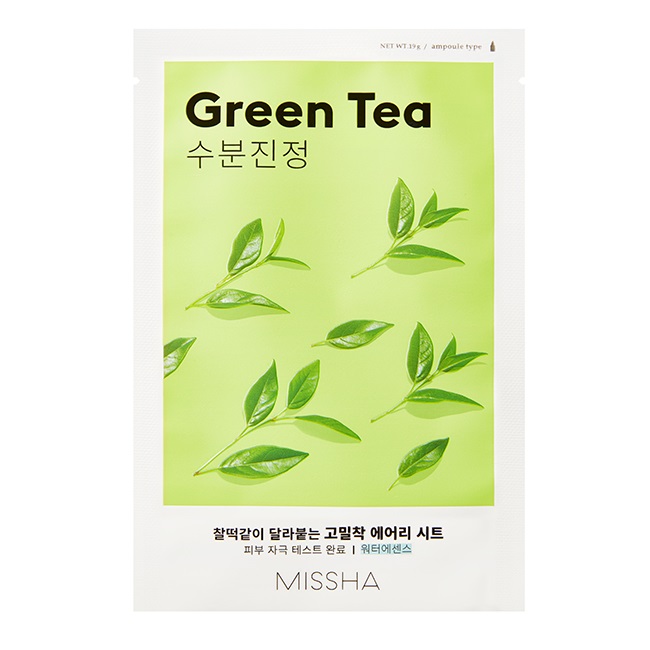 62440761683552816 Airy Fit Sheet Mask oczyszczająca maseczka w płachcie z ekstraktem z zielonej herbaty Green Tea 19ml - obrazek 1